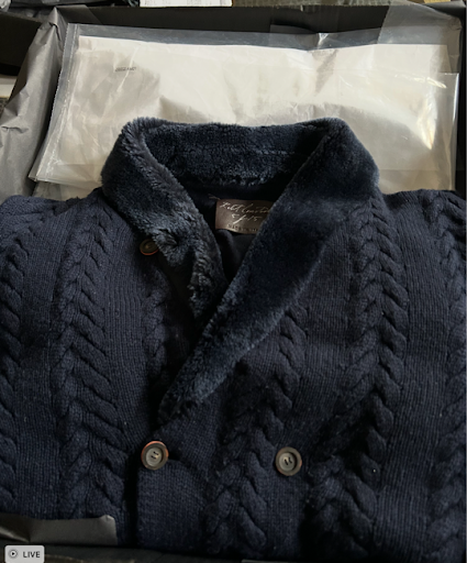 SHEARLING CARDIGAN