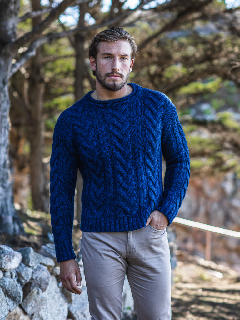 Men's baby alpaca sweater best sale