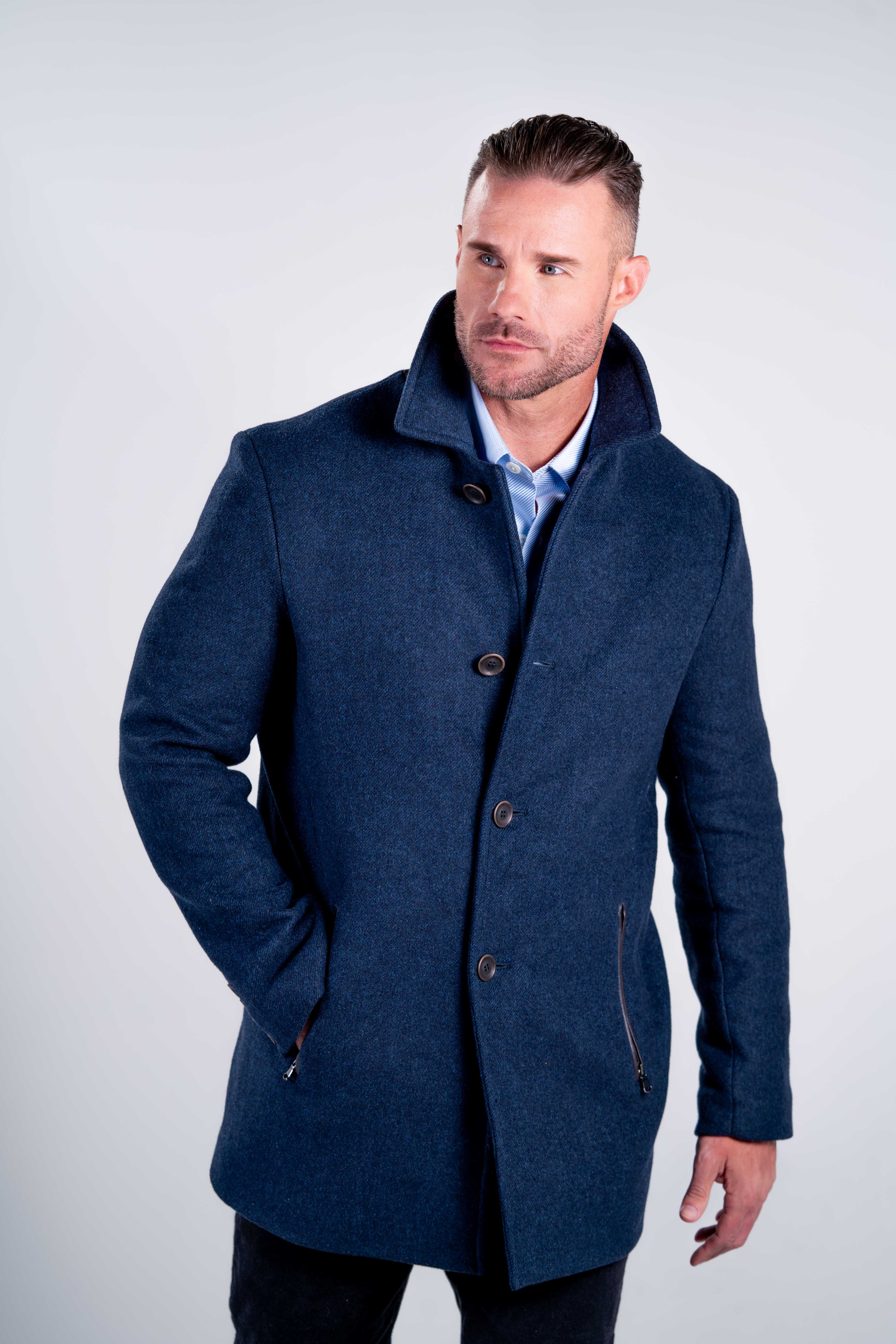 REBEL - Men's Blended Wool & Leather Coat | ROBERT COMSTOCK