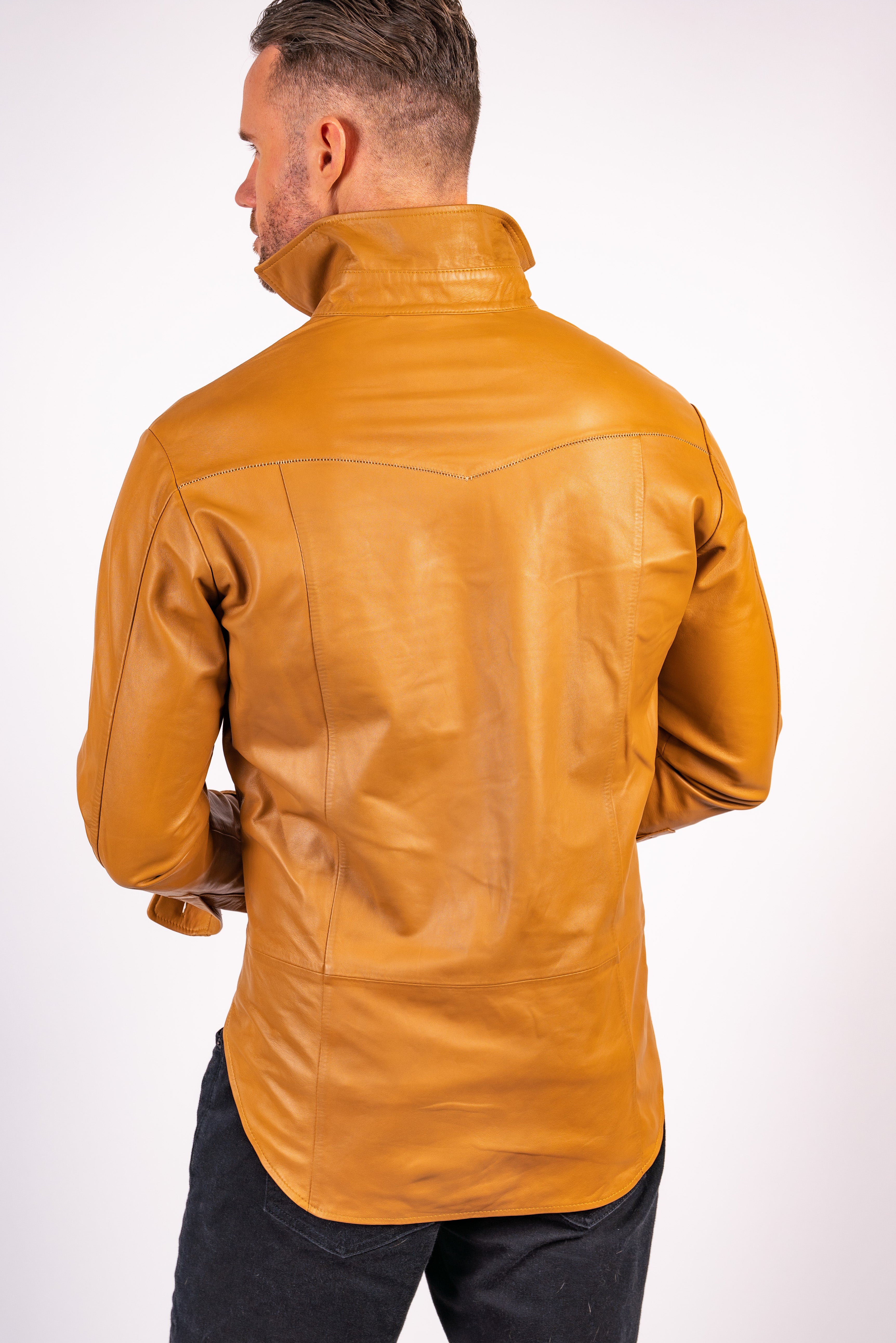 THE HENDRIX -Men's Glove Lamb Leather Shirt | ROBERT COMSTOCK 