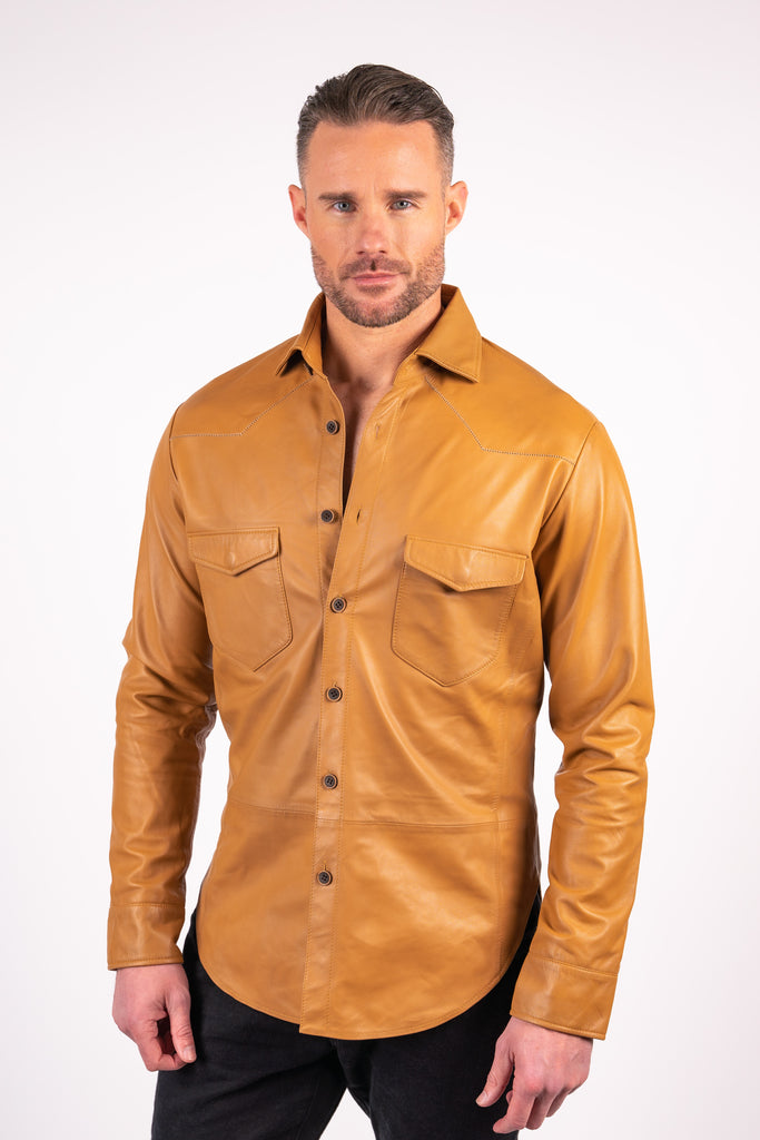 Sandlewood leather shirt