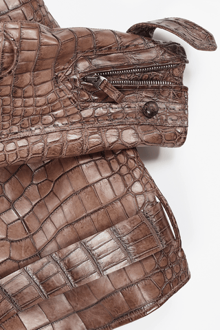 Men's Crocodile Pattern Backpack Backpack Business First 